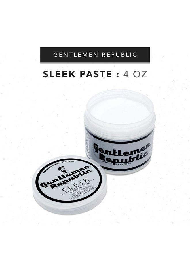 Gentlemen Republic 4Oz Sleek Paste Professional Waterbased Formula For Lightweight Strong Hold And Volume Alcoholfree Fresh Scent Made In Usa