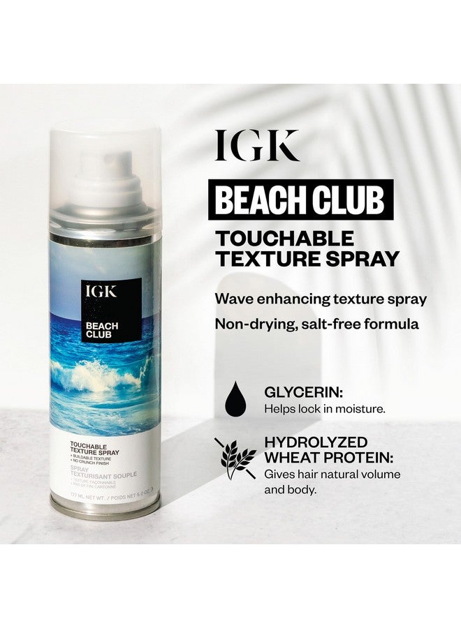 Beach Club Volumizing Texture Spray For Wavy Curly Dry Hair Vegan Crueltyfree 5 Oz