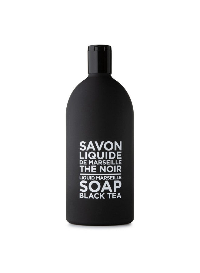 Compagnie De Provence Savon De Marseille Extra Pure Liquid Soap Black Tea 33.8 Fl Oz Plastic Bottle Refill