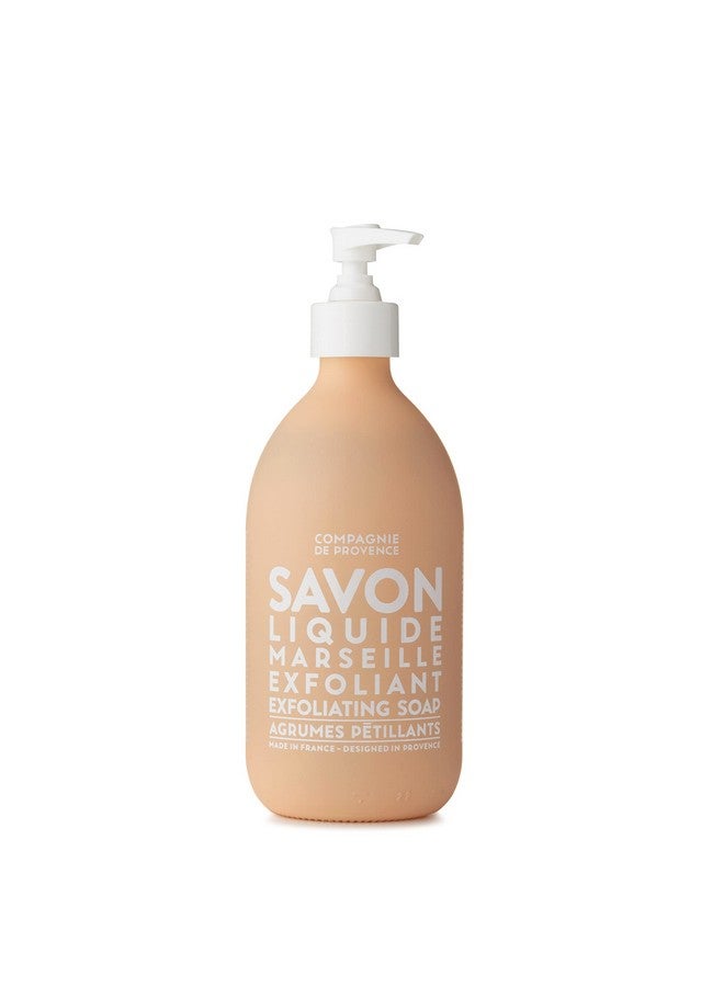 Compagnie De Provence Savon De Marseille Extra Pure Liquid Soap Exfoliating Sparking Citrus 16.7 Fl Oz Glass Pump Bottle