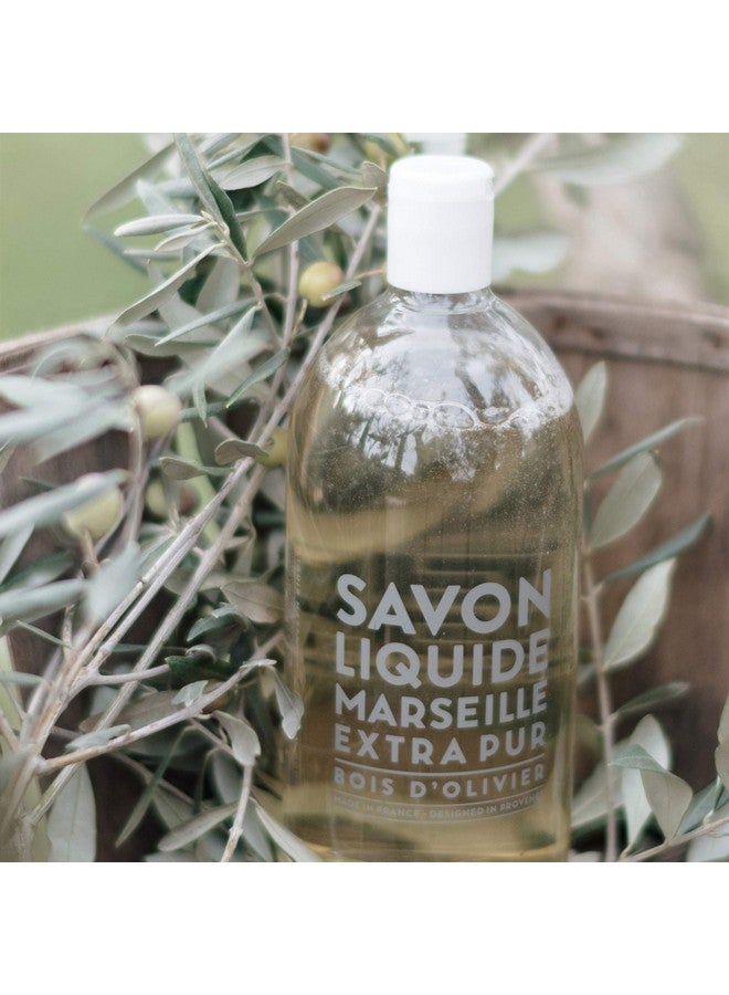 Compagnie De Provence Savon De Marseille Extra Pure Liquid Soap Olive Wood 33.8 Fl Oz Plastic Bottle Refill