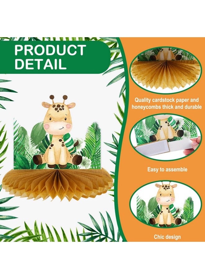 9 Pcs Baby Jungle Animals Honeycomb Centerpieces Safari Baby Shower Decorations Jungle Safari Sage Green Themed Birthday Party Supplies For Boys Kids Baby Shower Nursery Party Decor