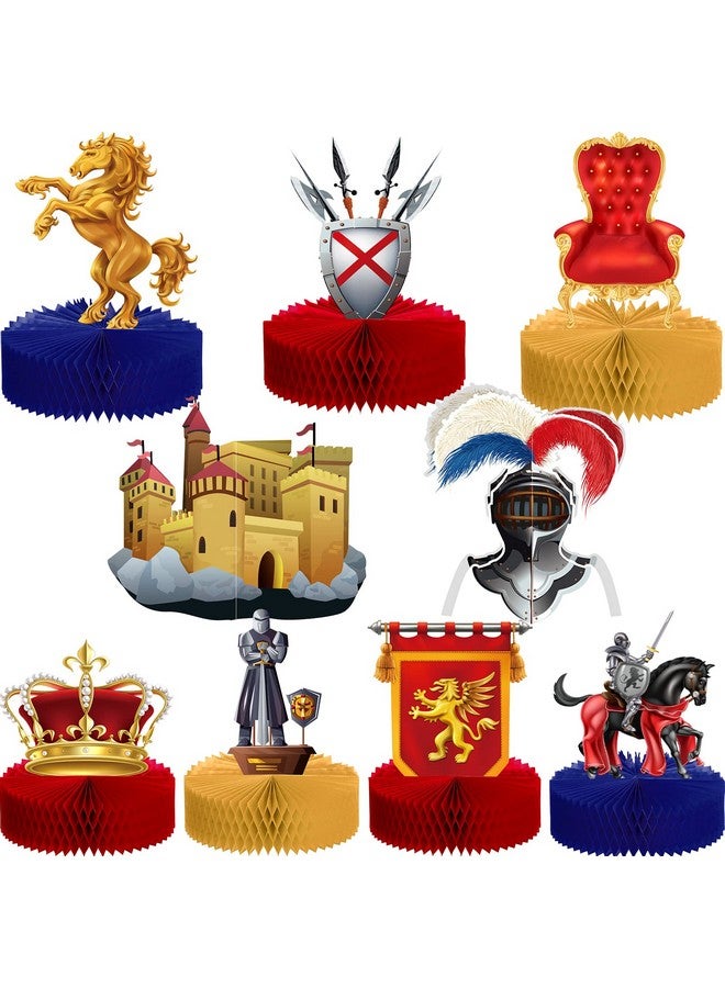 9 Pack Medieval Party Supplies Decorations Medieval Honeycomb Centerpieces Castle Table Centerpieces Medieval Table Topper For Birthday Party Baby Shower Decorations