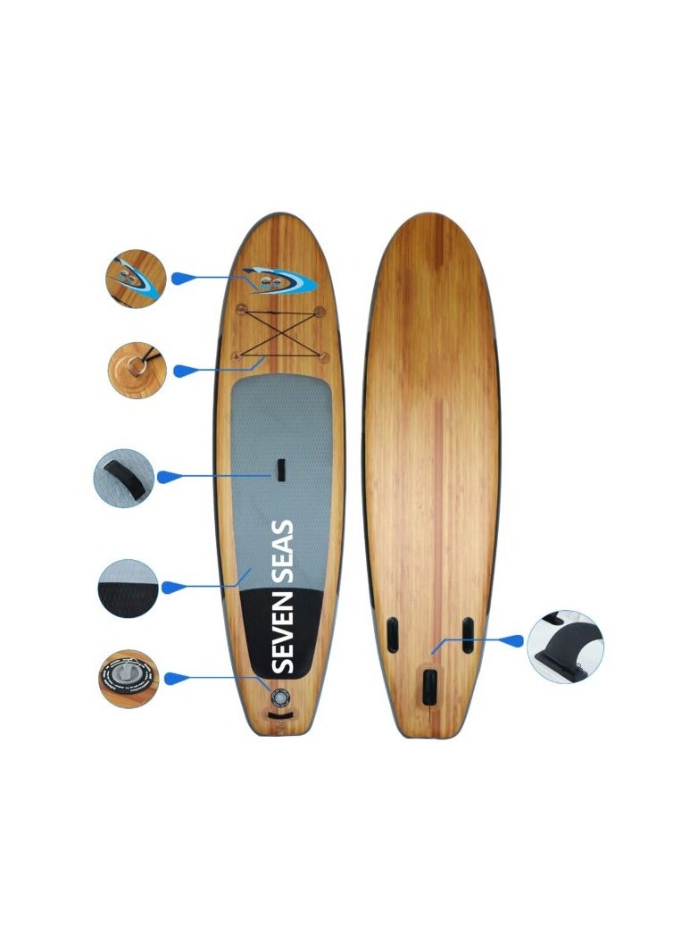 SS 2024 Wooden Stand Up Paddle Board 10.6ft X 32in X 6inch