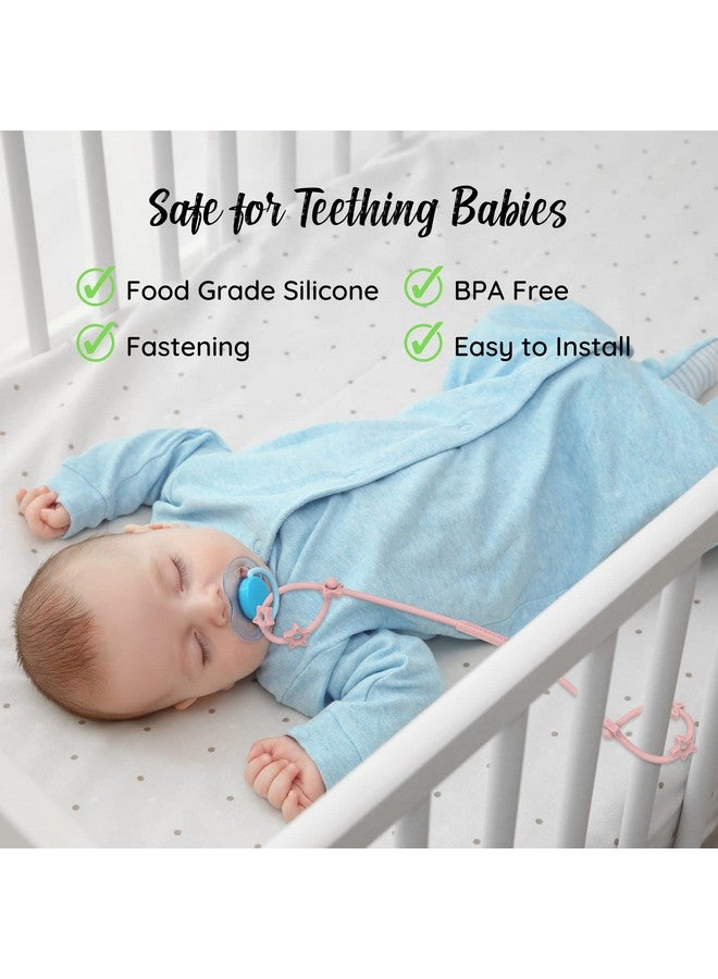 Toy Straps For Baby Adjustable Stretchable Sippy Cup Straps Sippy Bottles Or Pacifier To Stroller Highchair Car Seat Hanging Basket (4Pack Midnight Blue/Ether/Deep Lilac/Mauve)