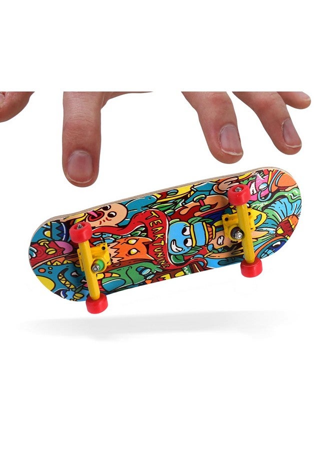 Complete Fingerboard Bubble Bushings & Monsters Edition Premium Heat Transfer Graphic Pro Shape & Size Bearing Wheels Pro Trucks 61A Pro Duro Bushings 32Mm X 97Mm Deck