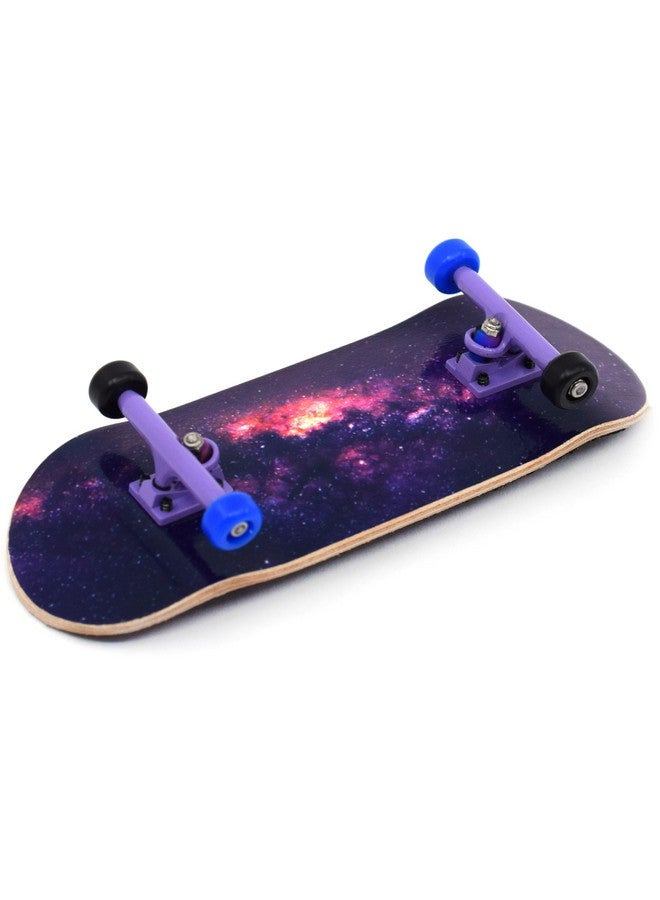 Gen2 Complete Fingerboard 'Galaxy' Real Heat Transfer Graphic Pro Shape & Size Bearing Wheels Gen2 Pro Trucks 61A Pro Duro Bushings 34Mm X 97Mm Deck