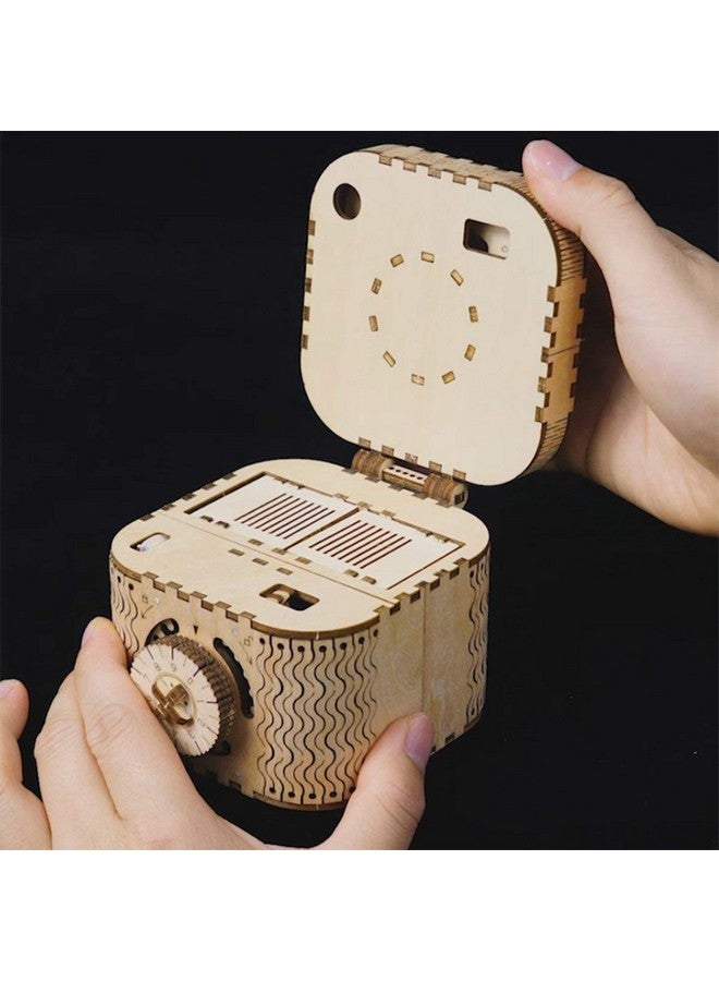 3D Wooden Puzzle Mechanical Treasure Box Model Diy Brain Teaser Projects For Adult Kid Age 14+