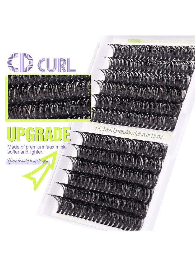 Lash Clusters Diy Lash Extensions 240Pcs 1420Mm Individual Lashes Cluster Lashes Natural 40D D Curl Eyelash Extensions Faux Mink Individual Eyelashes