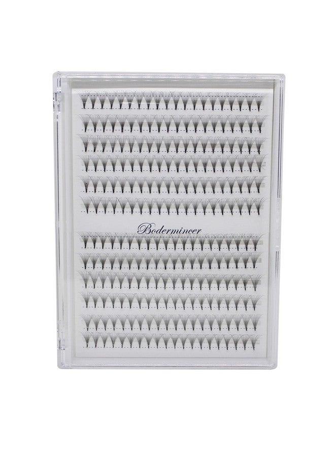 Short Stem Nature Long 10D Premade Fans Dramatic Volume Eye Lashes Extensions Thickness 0.07Mm D Curl Soft And Light Weight Individual False Eyelashes Cluster (14Mm)