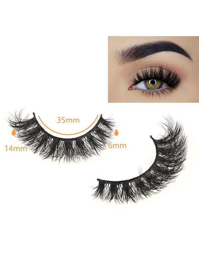 False Eyelashes Short Lashes Full Mink Lashes 10 Pairs Fluffy Cat Eye Strip Eyelash Wispy Volume Lash Pack Fake Eye Lash Natural Look (A14Mm Cat Eye)