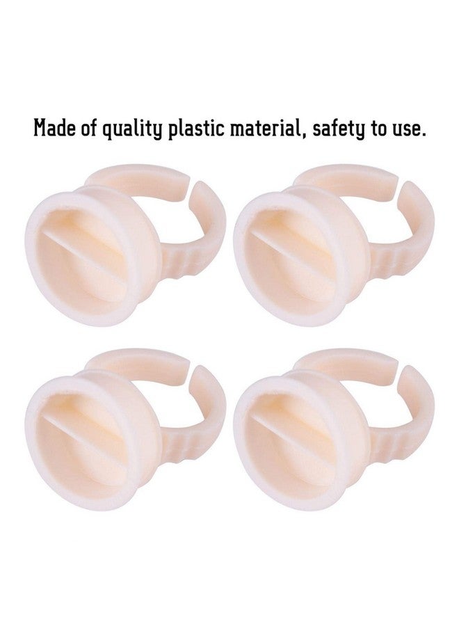 100 Pieces Cup Rings Glue Ringssilicone Semipermanent Rings Nail Art Adhesive Glue Holders Palette For For Eyelash Extension Nail Art (L)