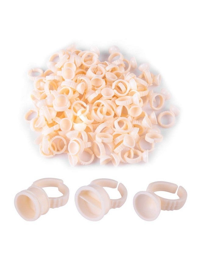 100 Pieces Cup Rings Glue Ringssilicone Semipermanent Rings Nail Art Adhesive Glue Holders Palette For For Eyelash Extension Nail Art (L)