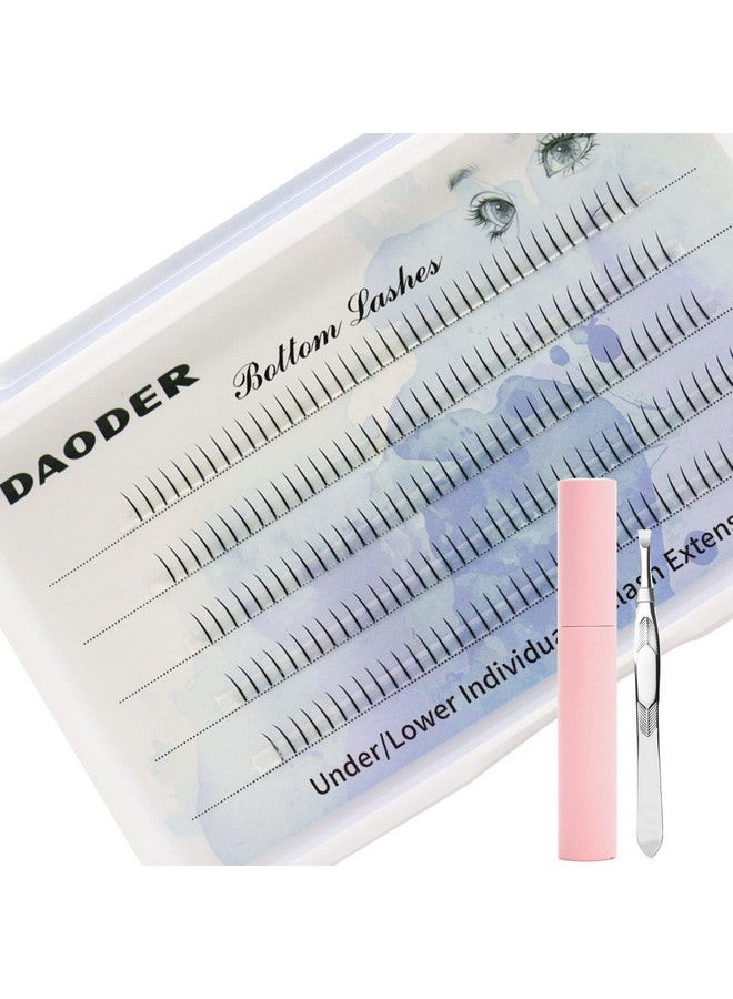 Bottom Lash Extension Kit 200Pcs Lower Individual Lashes With Lash Bond And Applicator Tool 6Mm Under Eye Lashes Natural Look Diy Eyelash Extension By Daoder(Fairy Bottom Lashes)