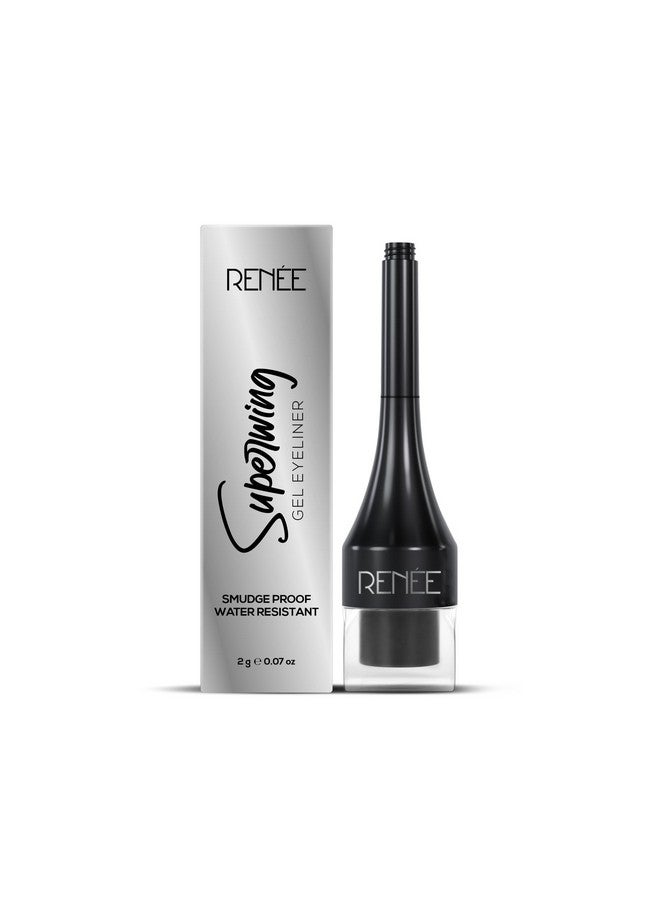 Superwing Gel Eyeliner 2Gm Smudgeproof Water & Sweat Resistant One Stroke Application With Smooth Highly Pigmented & Easytoglide Formula Comes With An Attached Applicator