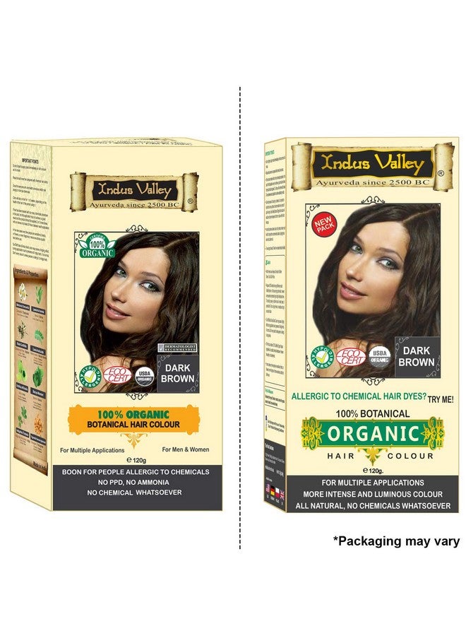 100% Botanical Dark Brown Hair Color Dermatologist Recommended Safe For Pregnent & Lactating Mother (120G)