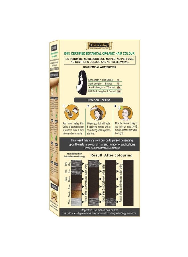 100% Botanical Dark Brown Hair Color Dermatologist Recommended Safe For Pregnent & Lactating Mother (120G)