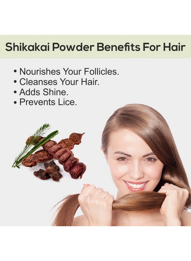 Henna & Shikakai Powder Natural Organic For Deep Cleansing Hair/Scalp And Provide Soft Silky Black Strong Healthy Hair (100 Gm Each Pack Of 4) 400 Gm