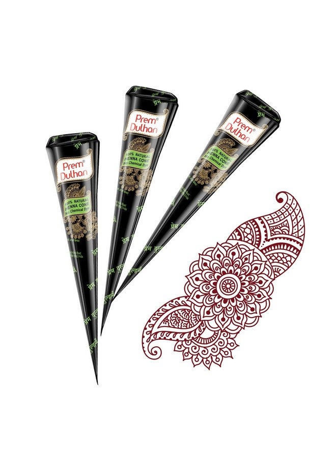 Mehendi Cone 12Pc In 1 Box 100% Pure Leaf Of Natural Henna (Pack Of 5)