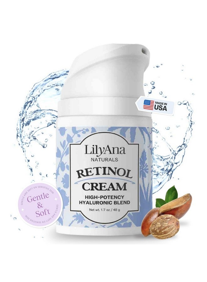 Retinol Cream Made In Usa Anti Aging Moisturizer For Face And Neckwrinkle Retinol Complex 1.7Oz