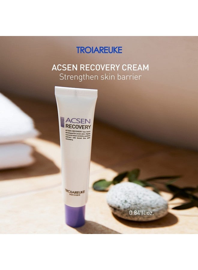 Acsen Recovery Cream Hydrating And Soothing Facial Moisturizer With Centella Asiatica Olive Oil And Squalane For Sensitive Dry And Dehydrated Skin Reduces Signs Of Acne Scars