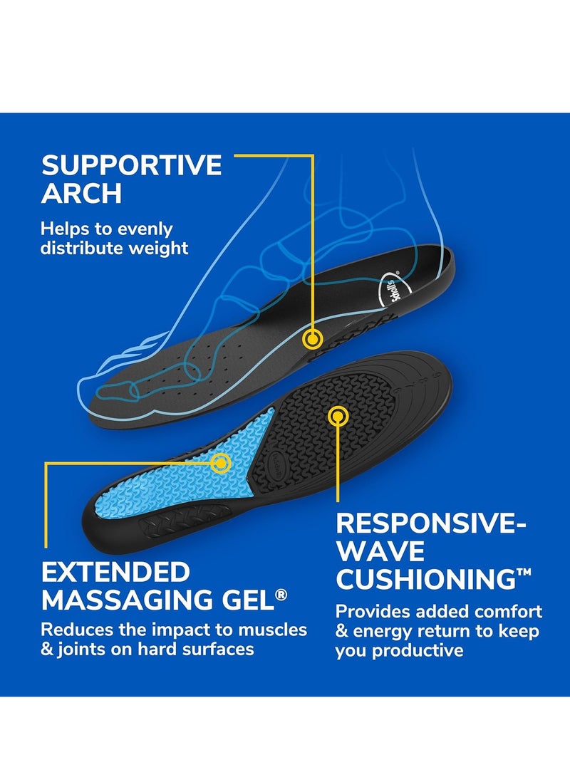 Work All-Day Superior Comfort Insoles (with) Massaging Gel, Women, 1 Pair, Trim to Fit