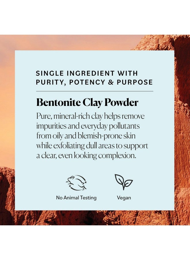 Indian Healing Clay With Detoxifying Bentonite Clay For Face 100% Pure To Detoxify Purify & Cleanse 16 Oz.