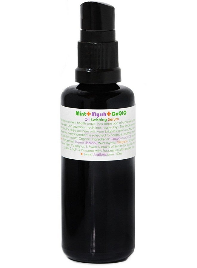 Organic Mint + Myrrh Swishing Serum Natural Wildcrafted Vegan Clean Beauty (1.69 Fl Oz 50 Ml)