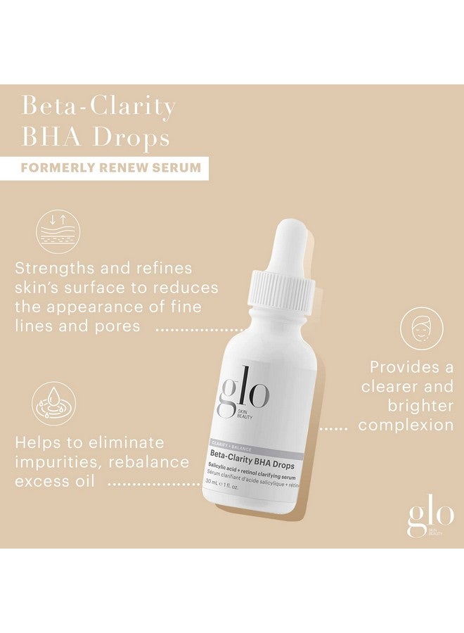 Betaclarity Bha Drops Salicylic Acid + Retinol Clarifying Serum Helps Refine & Rebalance For A Clearer Brighter Complexion (1 Fl Oz)