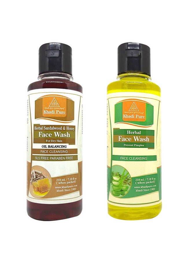 Herbal & Sandalwood Honey Sls Face Wash 210 Ml (Pack Of 2)