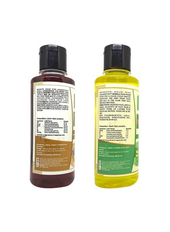 Herbal & Sandalwood Honey Sls Face Wash 210 Ml (Pack Of 2)