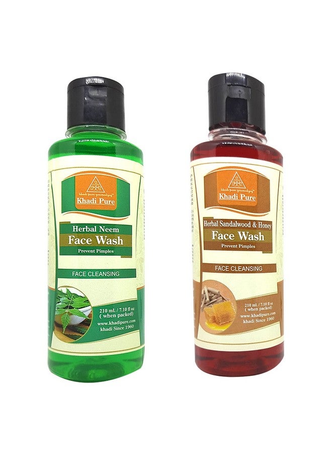 Neem & Sandalwood Honey Face Wash 210 Ml (Pack Of 2)