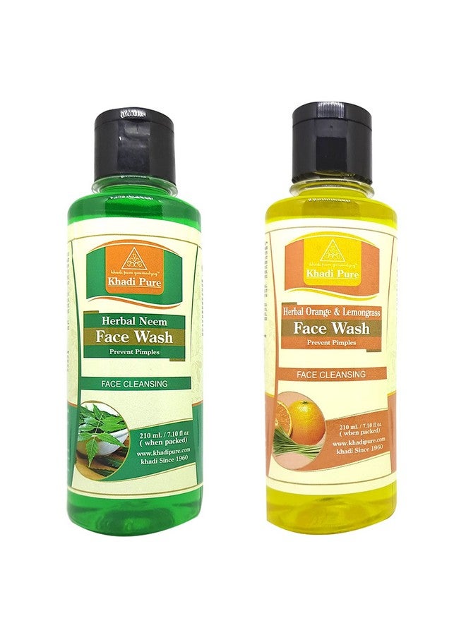 Neem & Orange Lemongrass Face Wash 210 Ml (Pack Of 2)