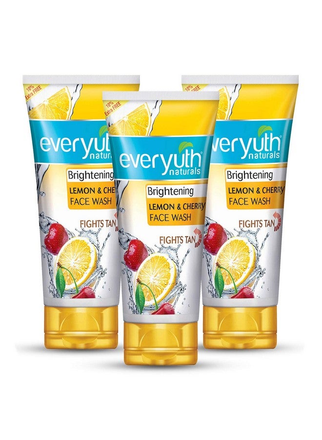 Naturals Brightening Lemon & Cherry Face Wash Pack Of 3 (150Gm X 3) Tube