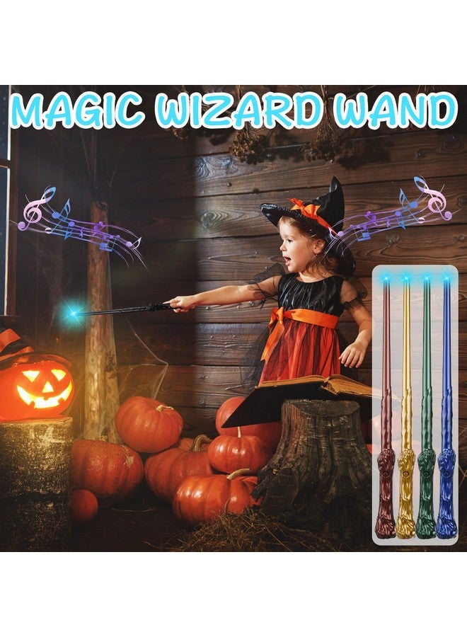 20 Pcs Light Up Magic Wands For Kids Wizard Wand Sound Illuminating Toy Wand 14.6 Inch Witch Wand For Kids Girls Boys Costume Cosplay Accessory Birthday Gifts Halloween Party(Multi Colors)