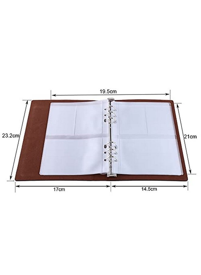 10 Sheet A5 Size Cutting Embossing Dies Stamps Storage Scrapbooking Leather Storage Book Stencil Die Cutter Holder Template Storage Container Synthetic Leather Album Book Diy (Three Grid)