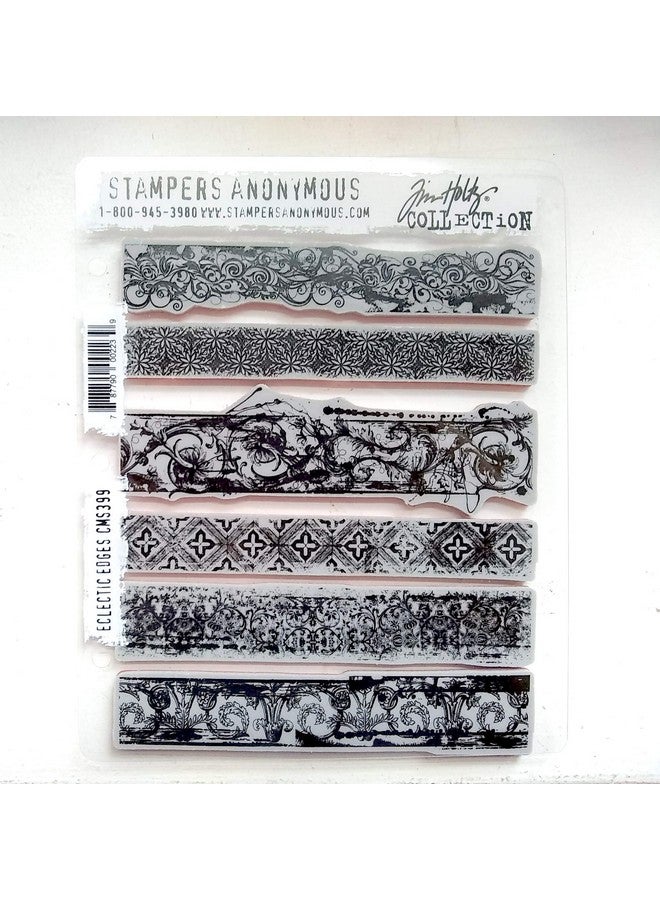 Cling Rbbr Stamp Set Eclectic Edges 7 X 8.5 Inches
