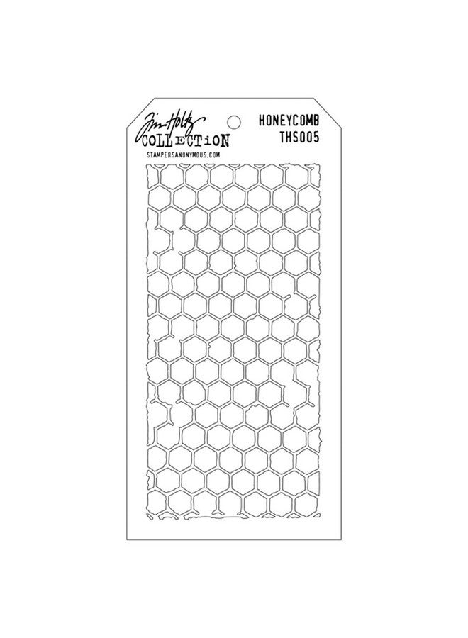 Tim Holtz Layered Stencil 4.125 By 8.5Inch Honeycomb