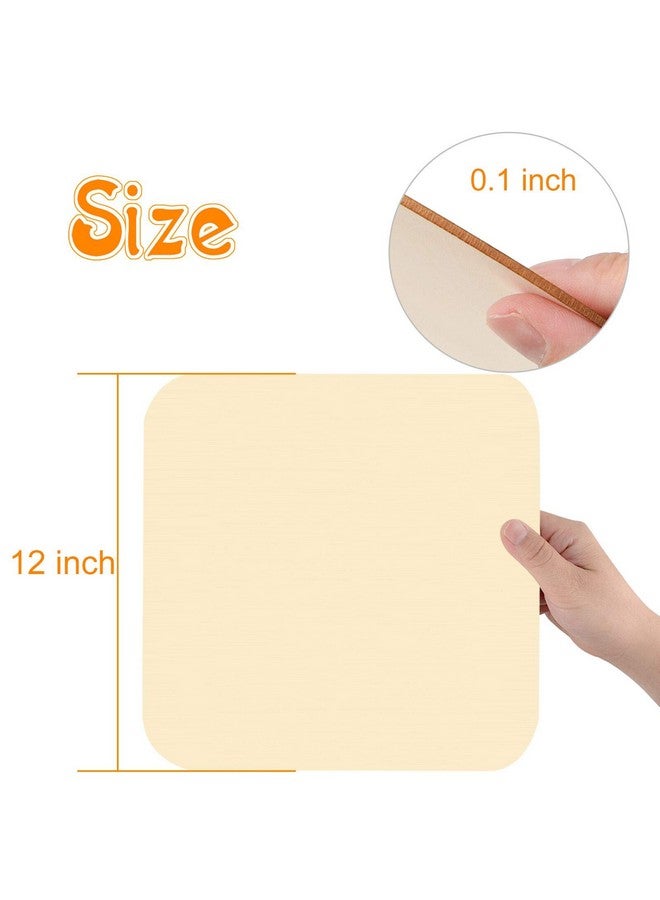12 Pieces 12 X 12 Inches Unfinished Squares Blank Wooden Pieces Wooden Square Cutouts Wood Slices For Painting Writing Carving Diy Arts Craft Project Supplies And Decorations