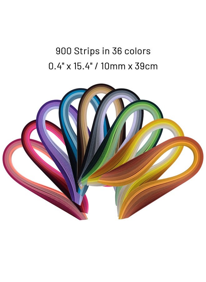 10Mm X 39Cm Paper Quilling Strips Kits 900 Strips