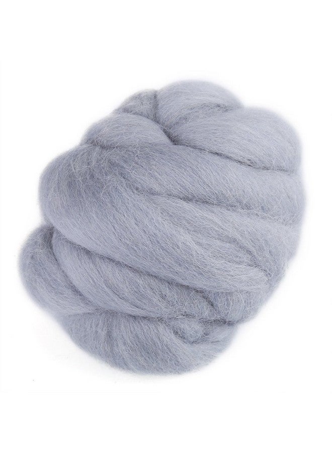 8Colors 55G Colored Needle Felting Wool Roving Spinning Sewing Trimming Handiwork Material To Create Something Of Novelty(78Grey)