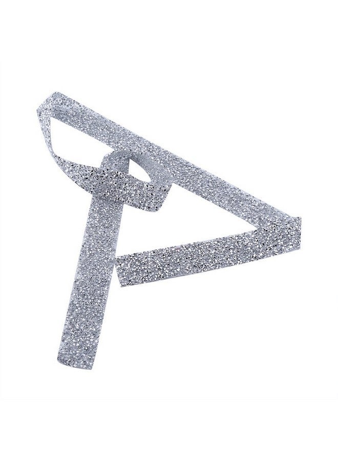Glitter Tape Sparkle Tape Shiny Masking Rhinestone Tape Adhesive Diy Tape Crafts Gift Tape For School Office Home Decoration And Kid Projects (Silver)
