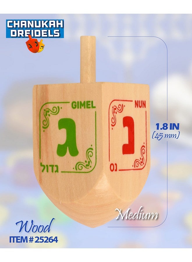 Hanukkah Dreidels Wooden Dreidel 10 Pack Medium