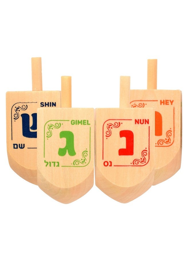 Hanukkah Dreidels Wooden Dreidel 10 Pack Medium