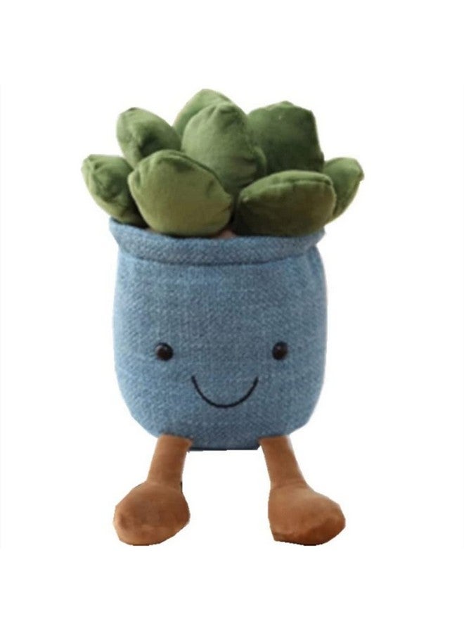 Stuffed Plants Succulent Plush Soft Fluffy Toy Succulent Plants Friend Throw Pillowsucculents Plushies Pillow Toy Room (Blue)