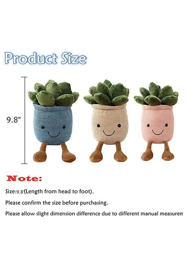 Stuffed Plants Succulent Plush Soft Fluffy Toy Succulent Plants Friend Throw Pillowsucculents Plushies Pillow Toy Room (Blue)