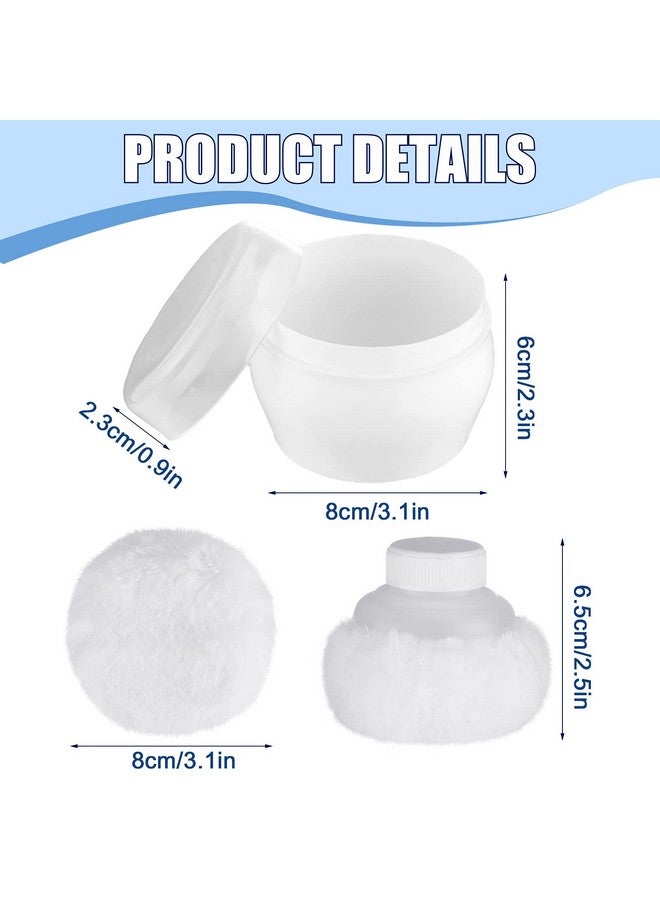 2 Sets Body Powder Container After Bath Baby Powder Case Fluffy Puff Kit Baby Body Care Powder Box Cosmetic Bath Powder Container Puff With A Large Handle Powder Puff Box For Home Travel