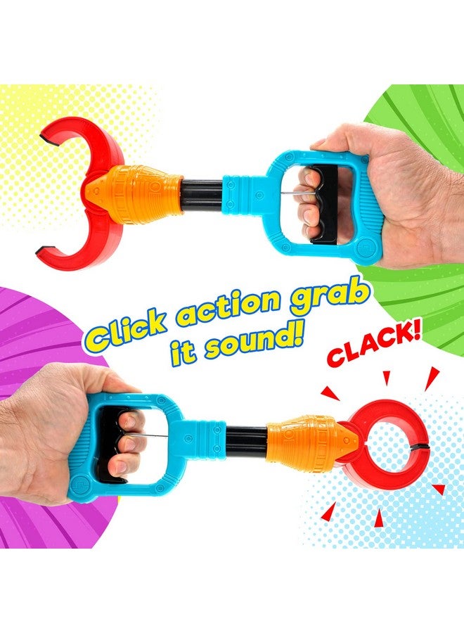 Grab It 12 Inch Claw Grabber Toy (2 Grabber Toy) Plastic Robot Claw Grabbing Toys For Kids. Hand Eye Coordination Learning Toy. Toy Pickup Interactive Playtime Tool. Party Favor. 56172S