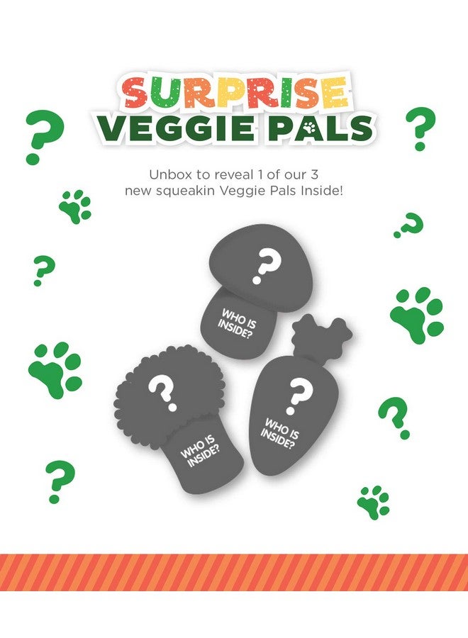 Surprise Veggie Pals Dog Toys Unbox And Surprise! Collect All 3 Squeakin Veggie Pals Dog Toys!