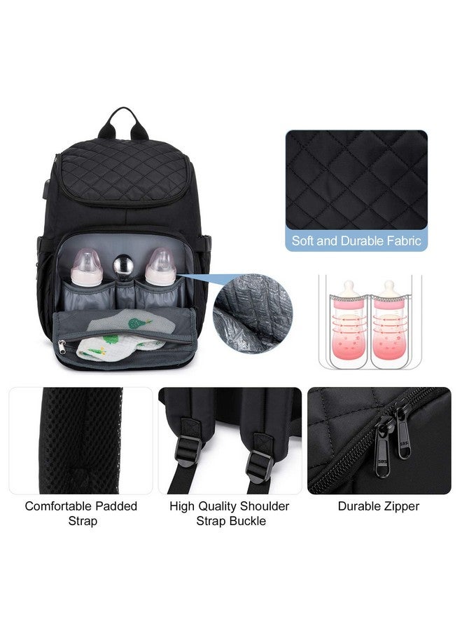 Diaper Bag Backpack Multifunction Travel Backpack With Waterproof Portable Changing Pad Unisex And Stylish